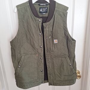 Carhartt Olive Green Quilted Vest
